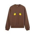 Squeeze Me Oversize Sweatshirt — Kahverengi — Ön baskı