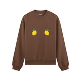 Squeeze Me Oversize Sweatshirt — Kahverengi — Ön baskı