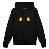 Squeeze Me Oversize Hoodie — Siyah — Ön baskı