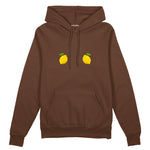 Squeeze Me Oversize Hoodie — Kahverengi — Ön baskı