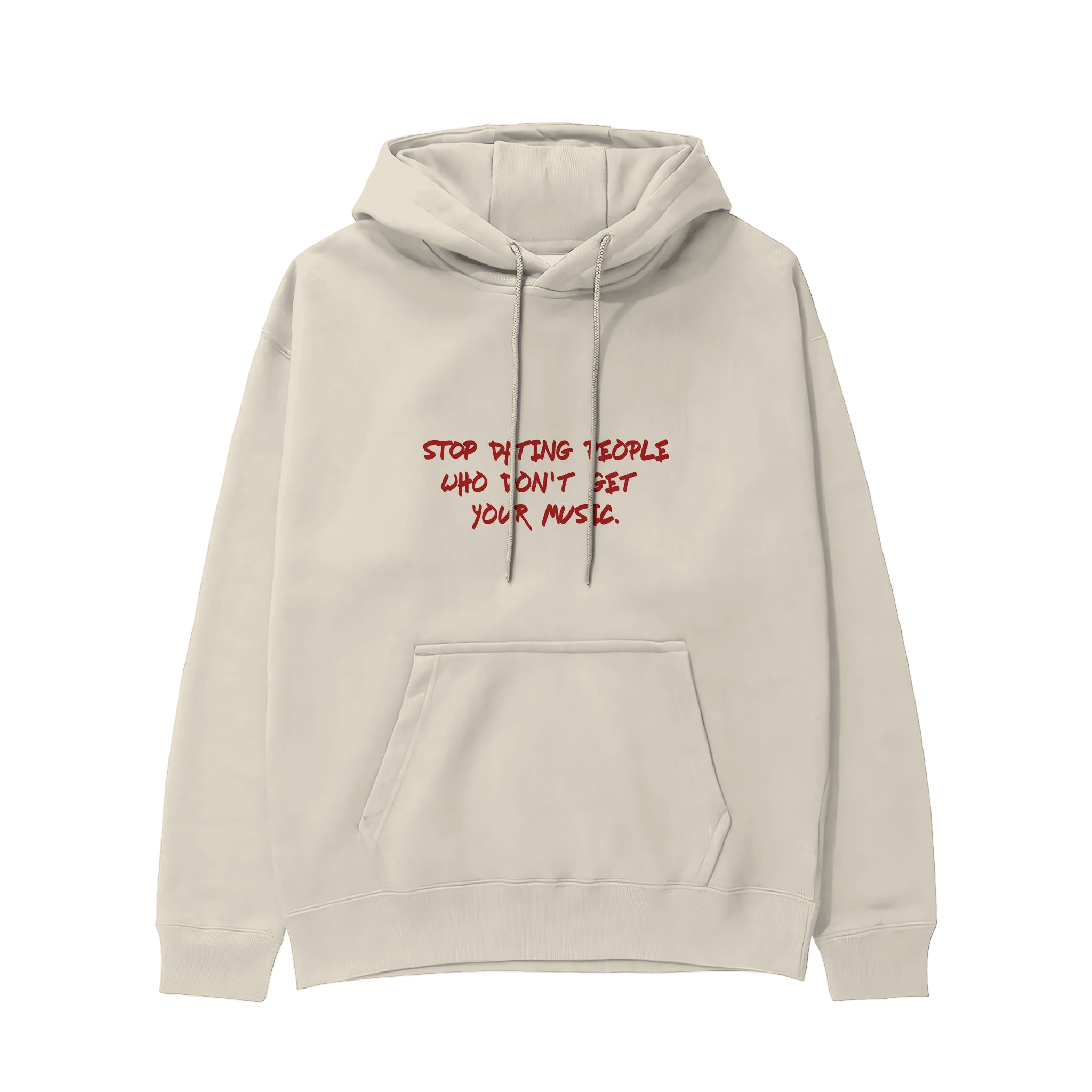Stop Dating Hoodie - Krem - ön görünüm