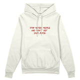 Stop Dating Oversize Hoodie - Beyaz - ön görünüm