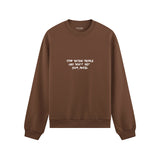 Stop Dating Oversize Sweatshirt - Kahverengi - ön görünüm