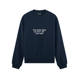 Stop Dating Oversize Sweatshirt - Lacivert - ön görünüm