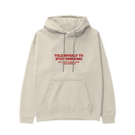 Stop Drinking Hoodie - Krem - ön görünüm