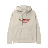 Stop Drinking Hoodie - Krem - ön görünüm