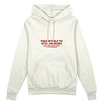Stop Drinking Oversize Hoodie - Beyaz - ön görünüm