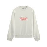 Stop Drinking Oversize Sweatshirt - Beyaz - ön görünüm