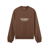 Stop Drinking Oversize Sweatshirt - Kahverengi - ön görünüm