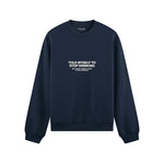 Stop Drinking Oversize Sweatshirt - Lacivert - ön görünüm