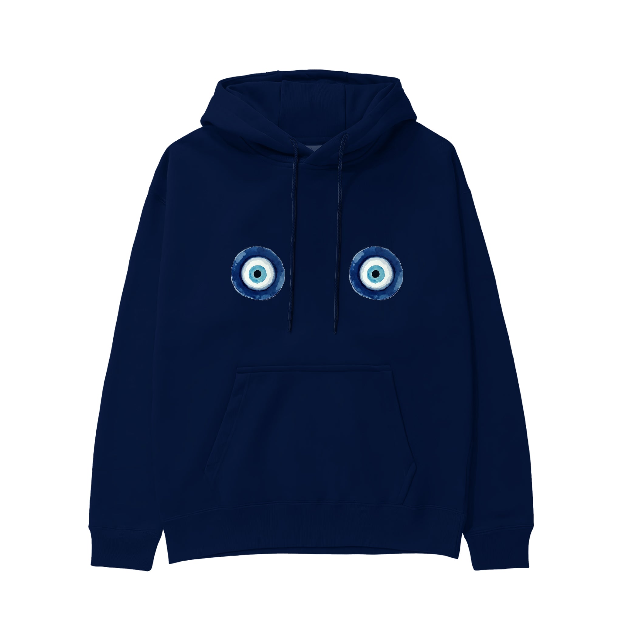 Sulu Boya Nazar Hoodie - Lacivert - ön görünüm