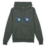 Sulu Boya Nazar Oversize Hoodie - Antrasit - ön görünüm