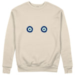 Sulu Boya Nazar Sweatshirt - Bej - ön görünüm