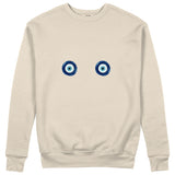 Sulu Boya Nazar Sweatshirt - Bej - ön görünüm