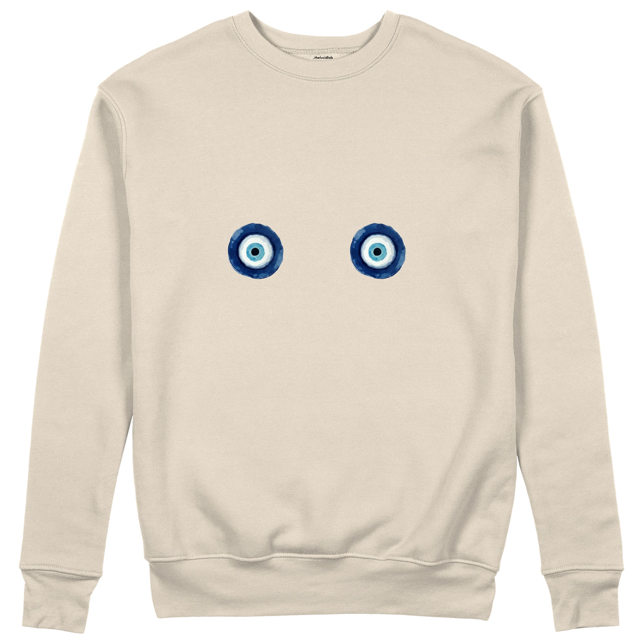 Sulu Boya Nazar Sweatshirt - Bej - ön görünüm