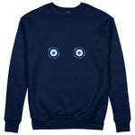 Sulu Boya Nazar Sweatshirt - Lacivert - ön görünüm