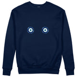 Sulu Boya Nazar Sweatshirt - Lacivert - ön görünüm