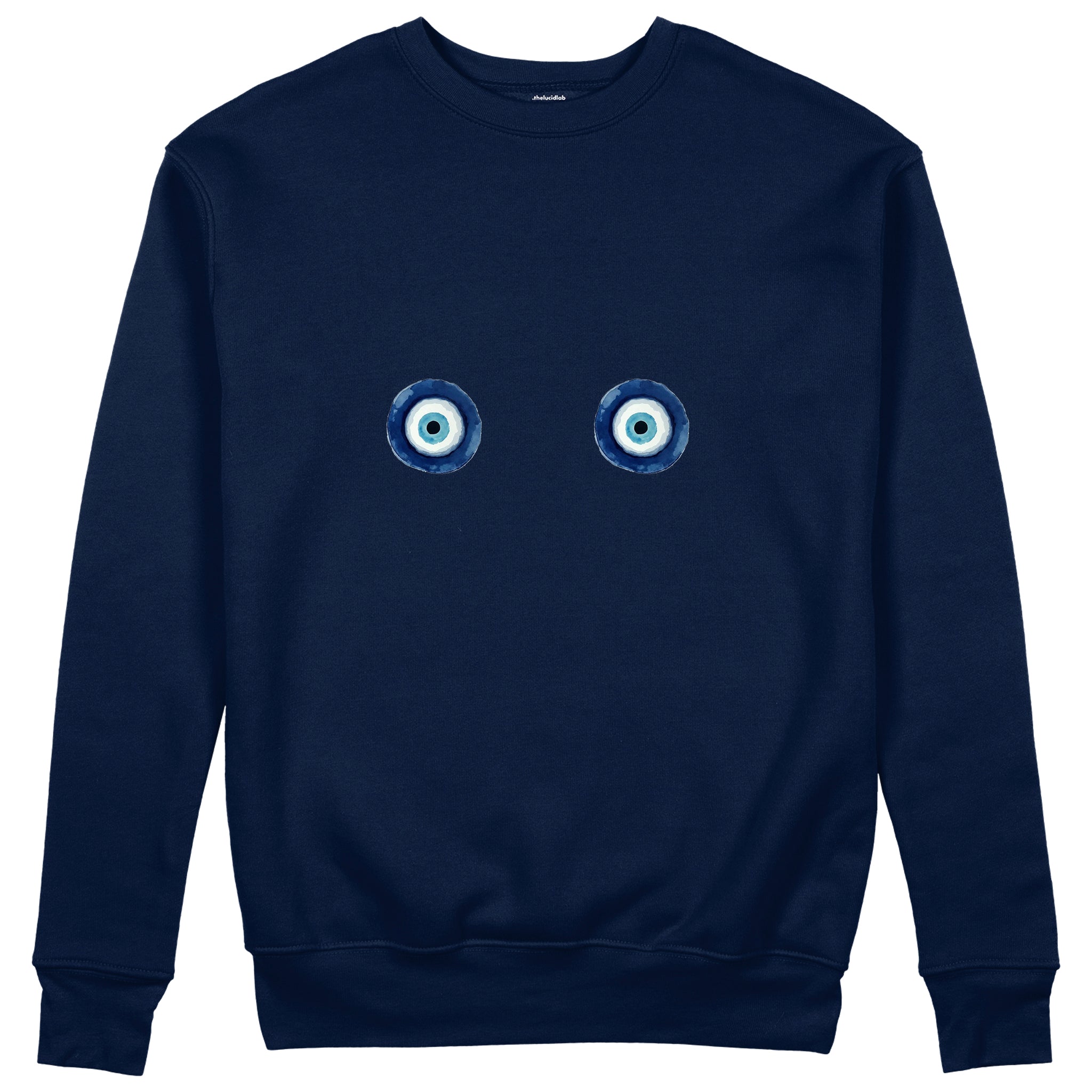 Sulu Boya Nazar Sweatshirt - Lacivert - ön görünüm