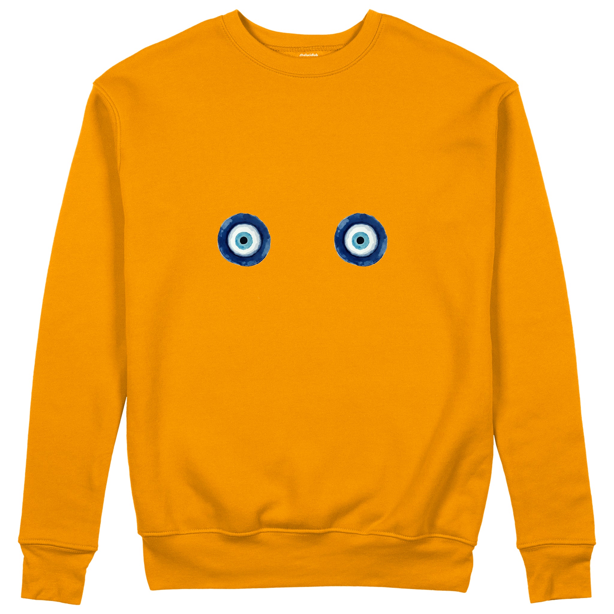 Sulu Boya Nazar Sweatshirt - Turuncu - ön görünüm