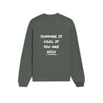 Summer Is Cool If You're Rich Oversize Sweatshirt - Antrasit - arka görünüm