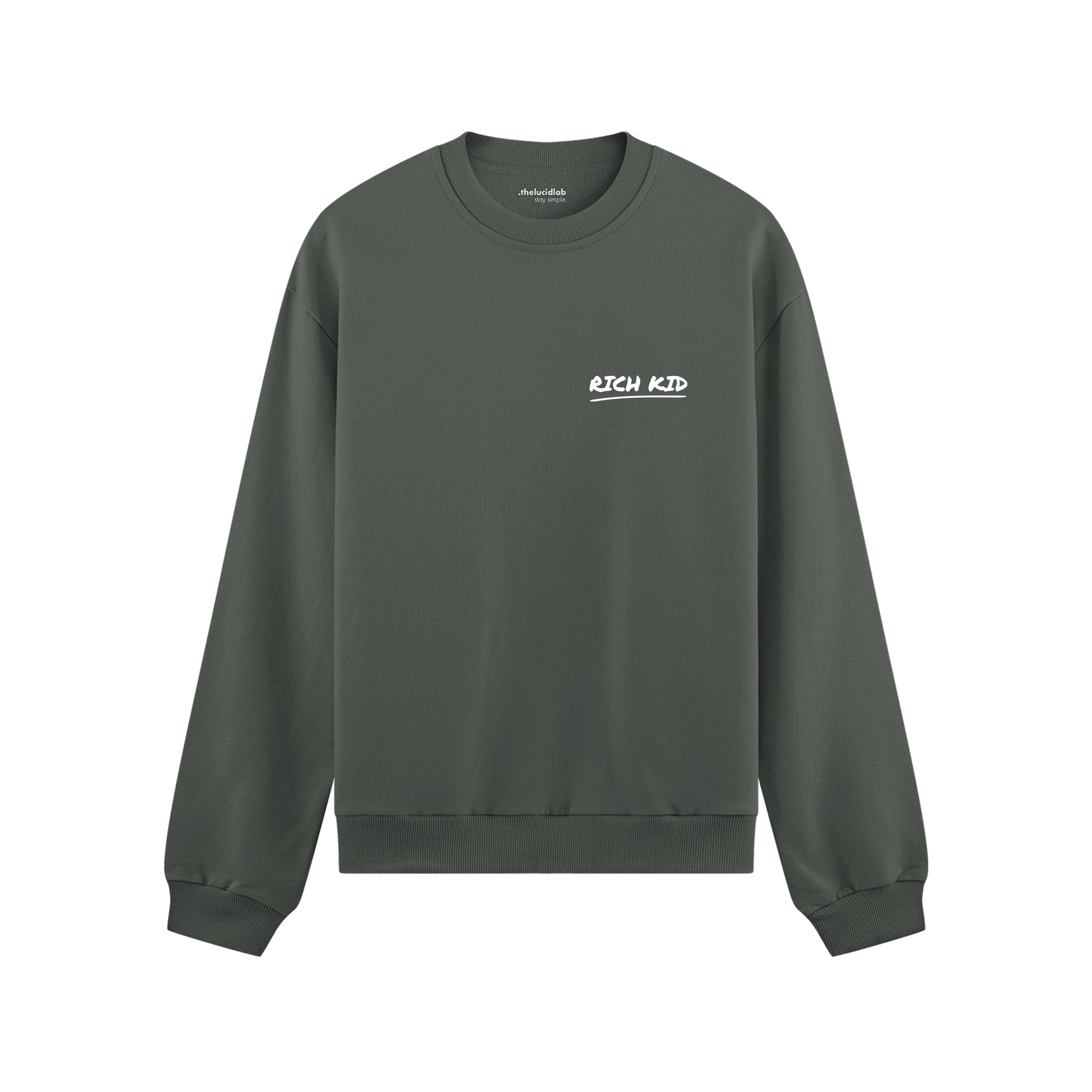 Summer Is Cool If You're Rich Oversize Sweatshirt - Antrasit - ön görünüm
