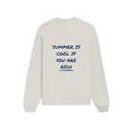 Summer Is Cool If You're Rich Oversize Sweatshirt - Beyaz - arka görünüm