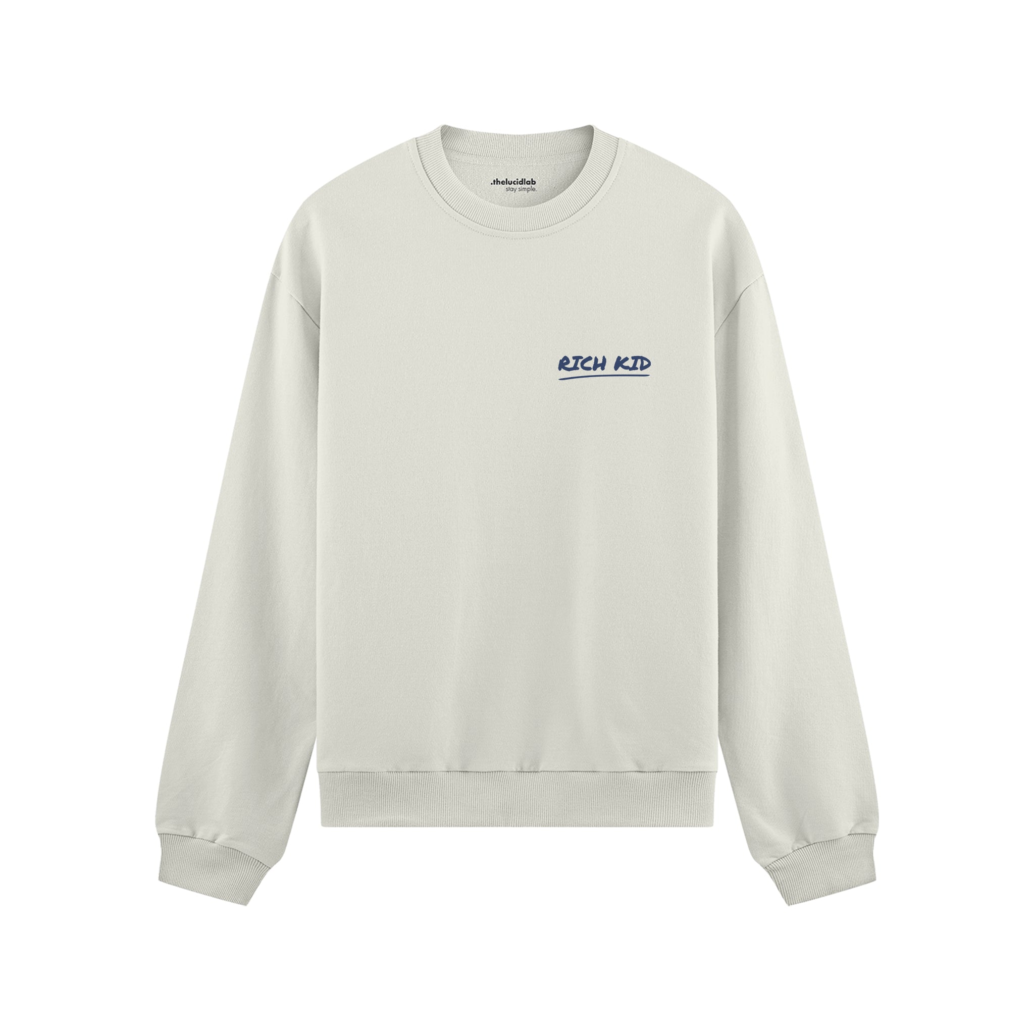 Summer Is Cool If You're Rich Oversize Sweatshirt - Beyaz - ön görünüm