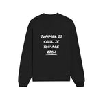 Summer Is Cool If You're Rich Oversize Sweatshirt - Siyah - arka görünüm