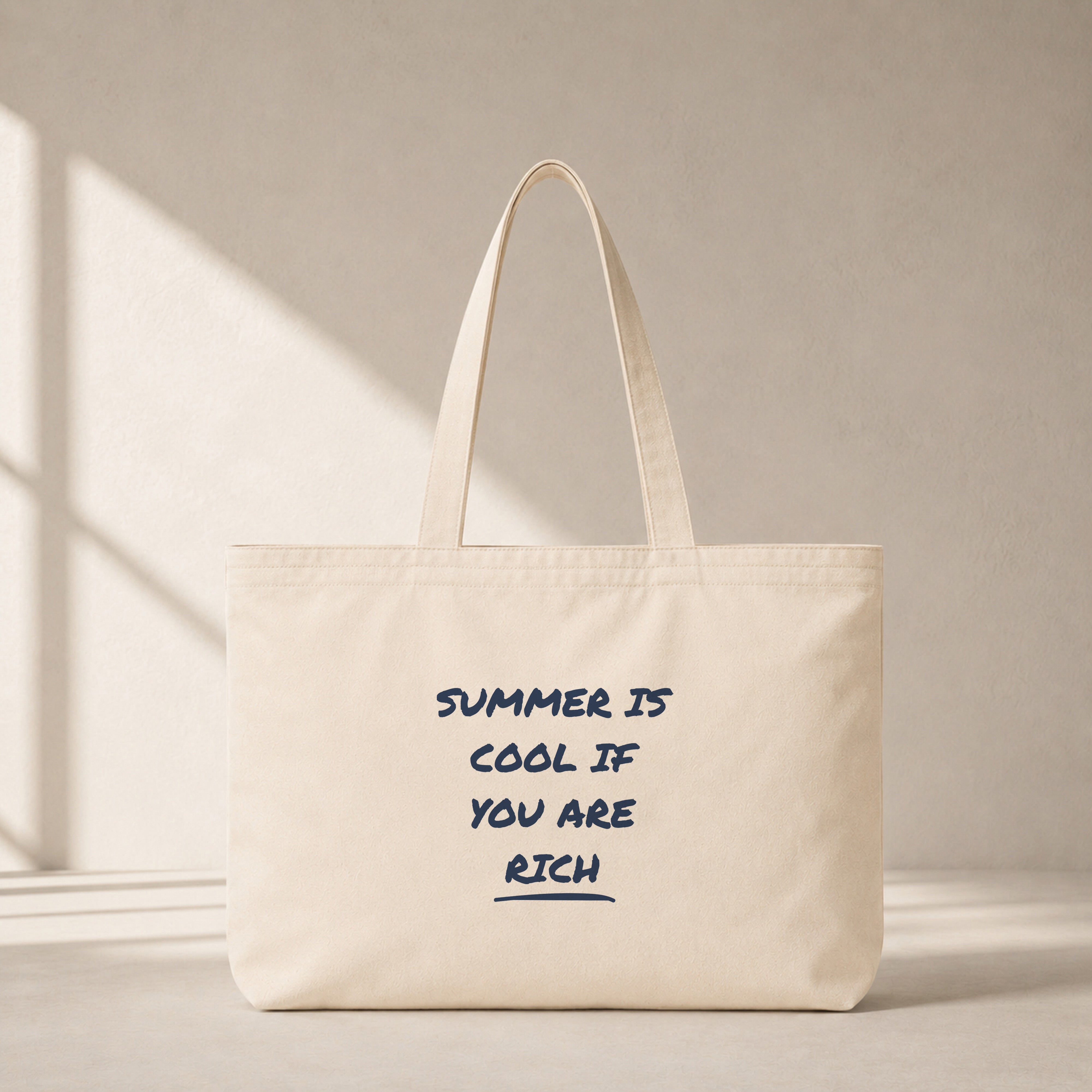 Summer Is Cool If You're Rich Club Tote Bag – ön görünüm