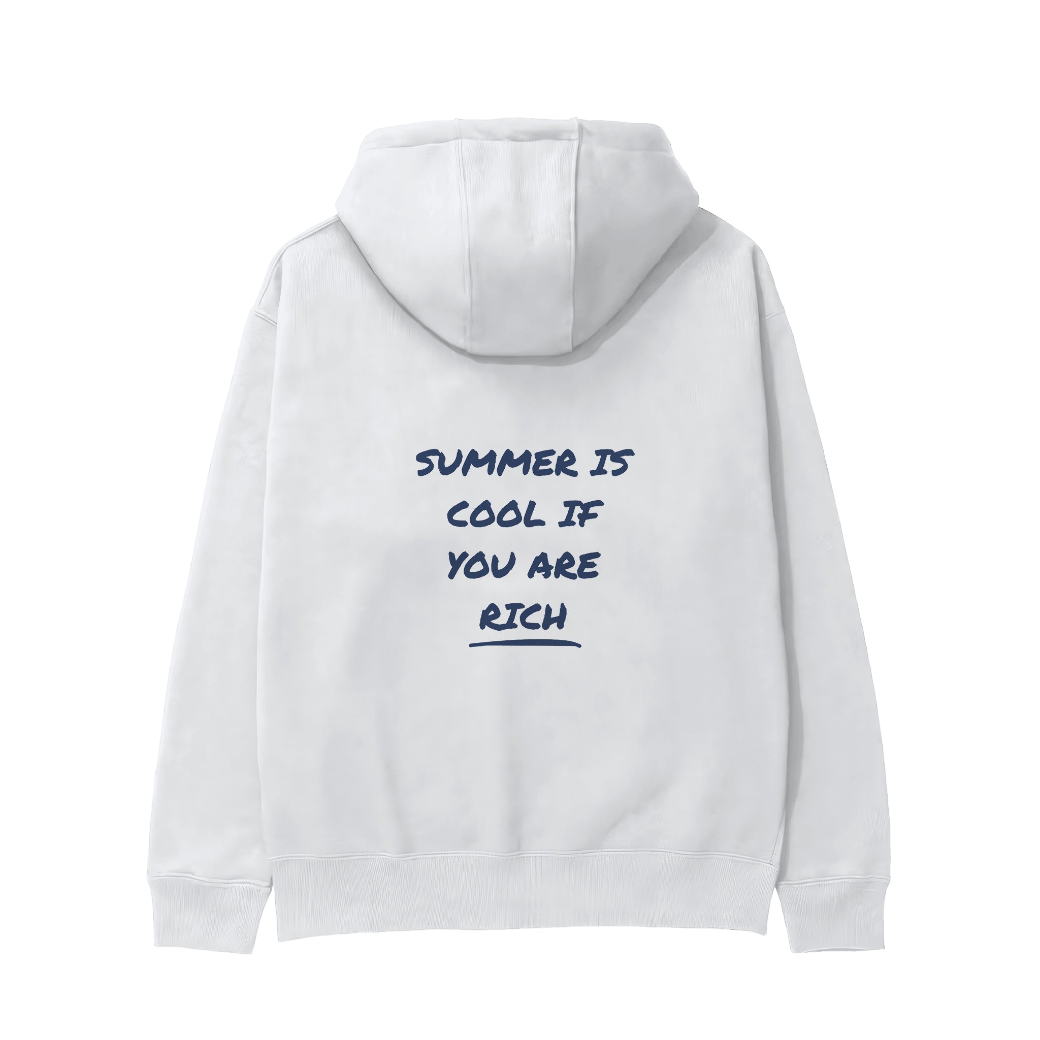 Summer Is Cool If You're Rich Hoodie - Beyaz - arka görünüm