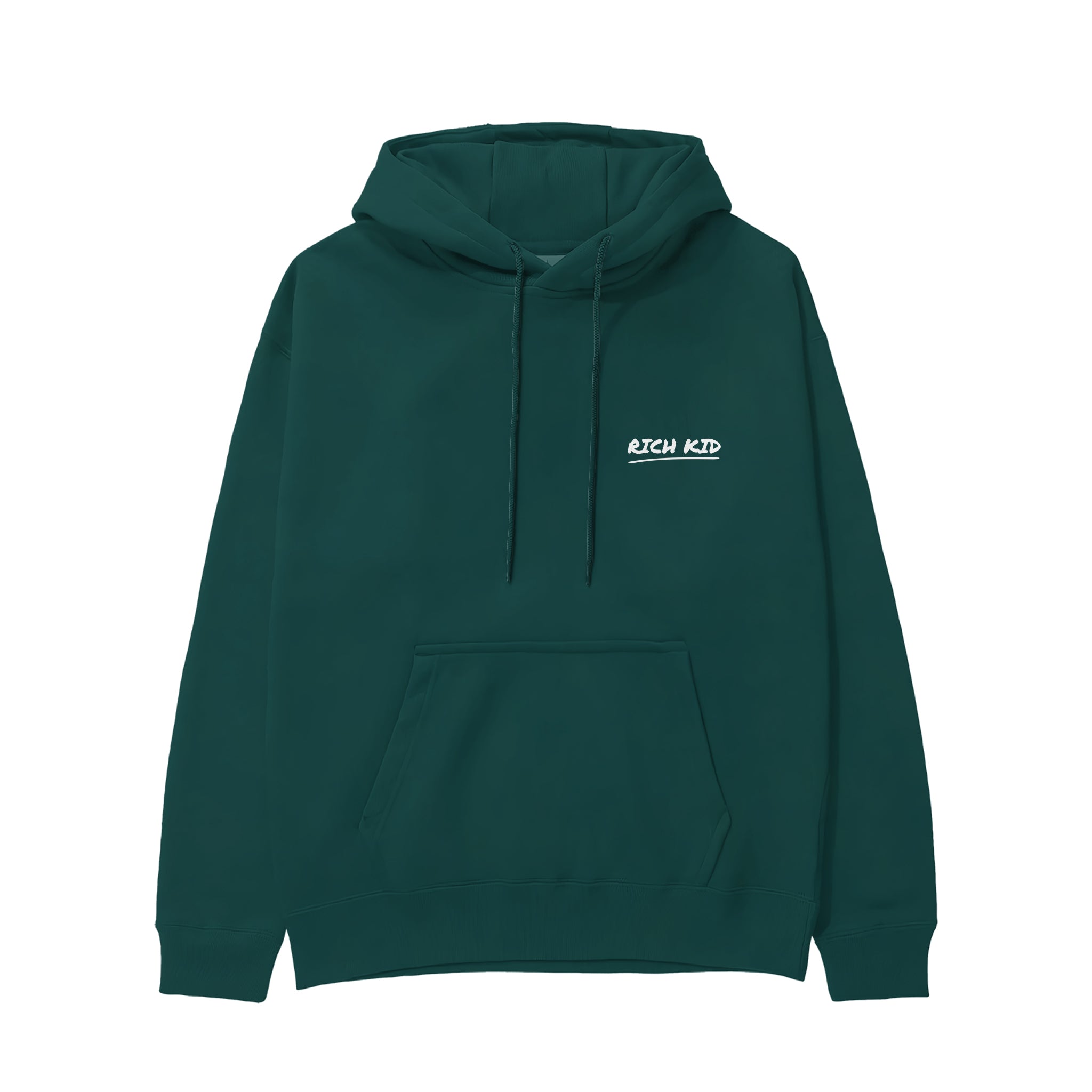Summer Is Cool If You're Rich Hoodie - Koyu Yeşil - ön görünüm