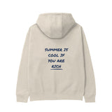 Summer Is Cool If You're Rich Hoodie - Krem - arka görünüm