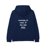 Summer Is Cool If You're Rich Hoodie - Lacivert - arka görünüm