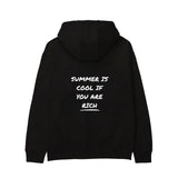 Summer Is Cool If You're Rich Hoodie - Siyah - arka görünüm