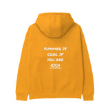 Summer Is Cool If You're Rich Hoodie - Turuncu - arka görünüm