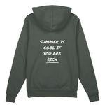 Summer Is Cool If You're Rich Oversize Hoodie - Antrasit - arka görünüm