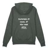 Summer Is Cool If You're Rich Oversize Hoodie - Antrasit - arka görünüm