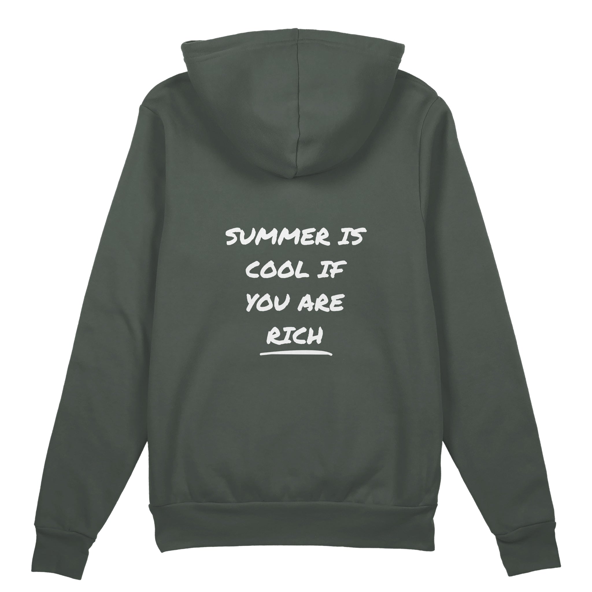 Summer Is Cool If You're Rich Oversize Hoodie - Antrasit - arka görünüm