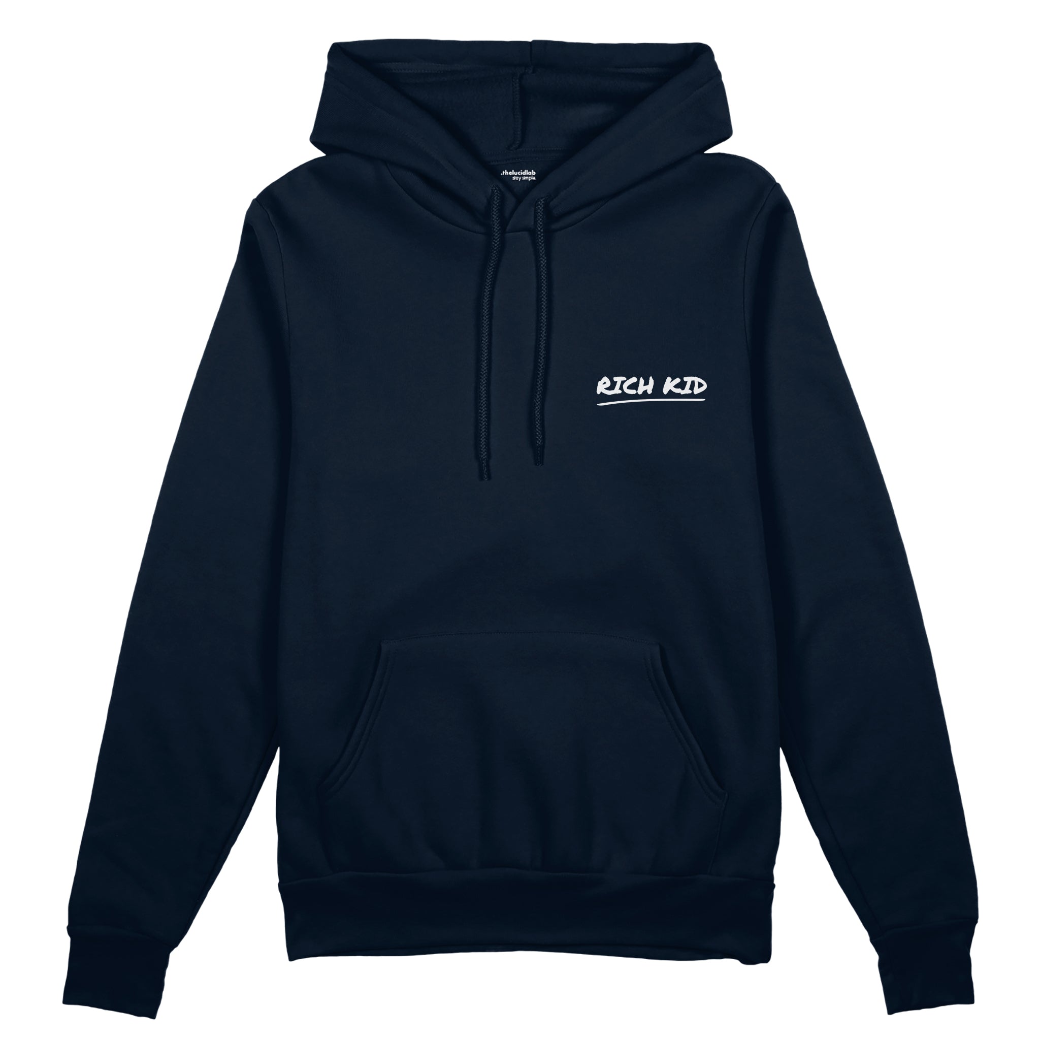 Summer Is Cool If You're Rich Oversize Hoodie - Lacivert - ön görünüm