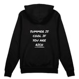 Summer Is Cool If You're Rich Oversize Hoodie - Siyah - arka görünüm