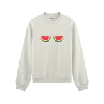 Summer Twins Oversize Sweatshirt - Beyaz - ön görünüm