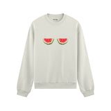 Summer Twins Oversize Sweatshirt - Beyaz - ön görünüm