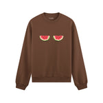 Summer Twins Oversize Sweatshirt - Kahverengi - ön görünüm