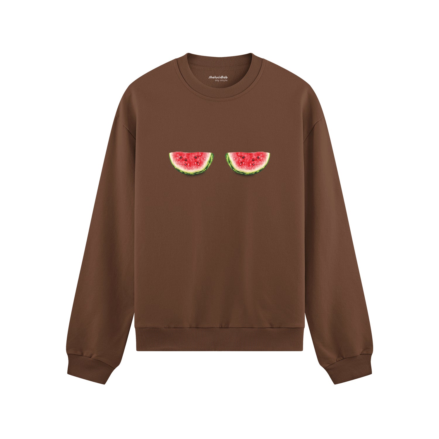 Summer Twins Oversize Sweatshirt - Kahverengi - ön görünüm