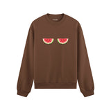 Summer Twins Oversize Sweatshirt - Kahverengi - ön görünüm