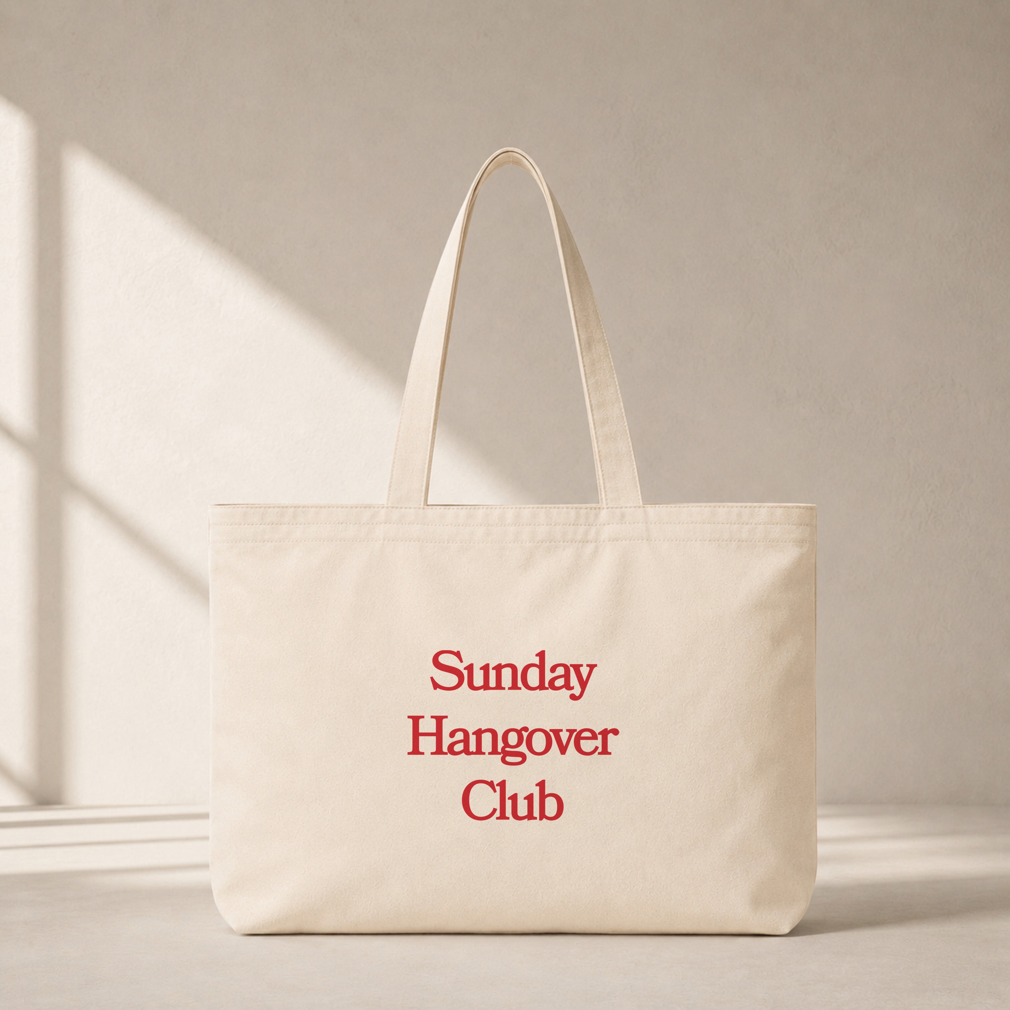 Sunday Hangover Club Club Tote Bag – ön görünüm