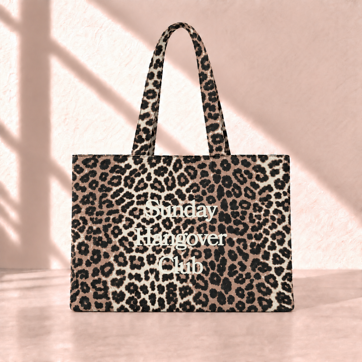Sunday Hangover Club Leopard Tote Bag önden görünüm