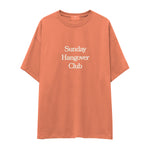 Sunday Hangover Club Oversize Tişört - somon