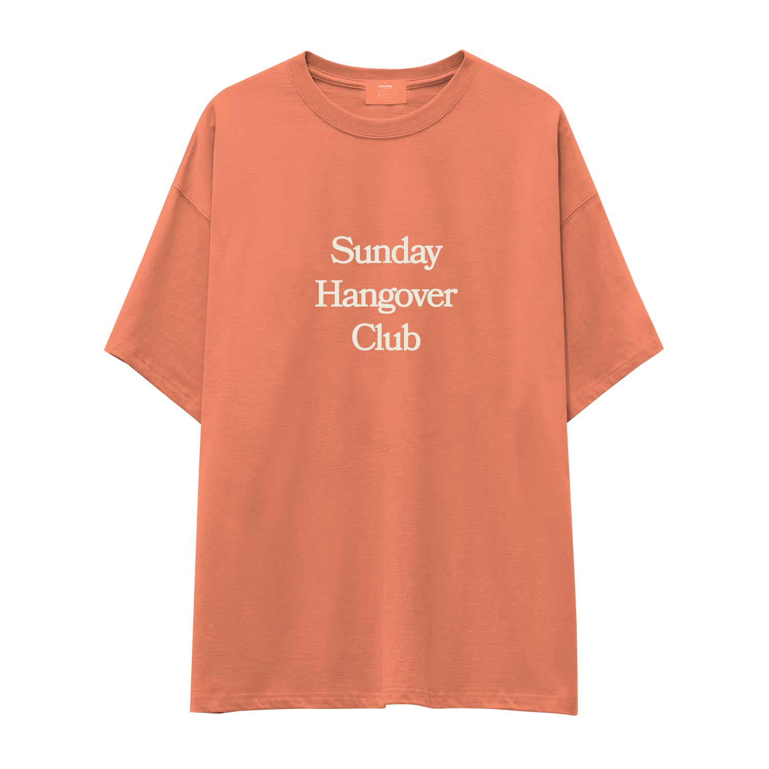 Sunday Hangover Club Oversize Tişört - somon