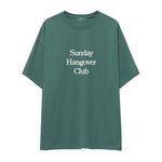 Sunday Hangover Club Oversize Tişört - yesil